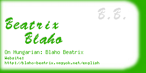 beatrix blaho business card